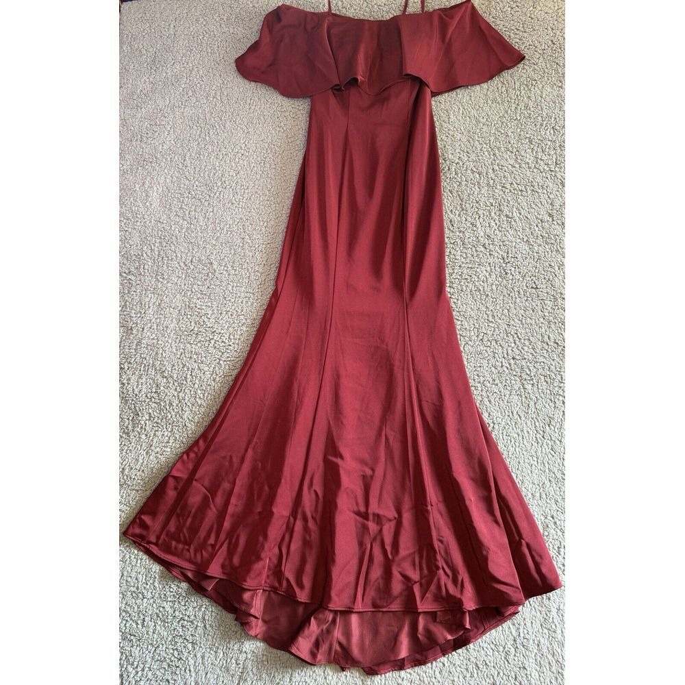 KLEINFELD Women Dress Gown Bridesmaid Prom Formal Holiday Burgundy Red Sz 6 NWT
